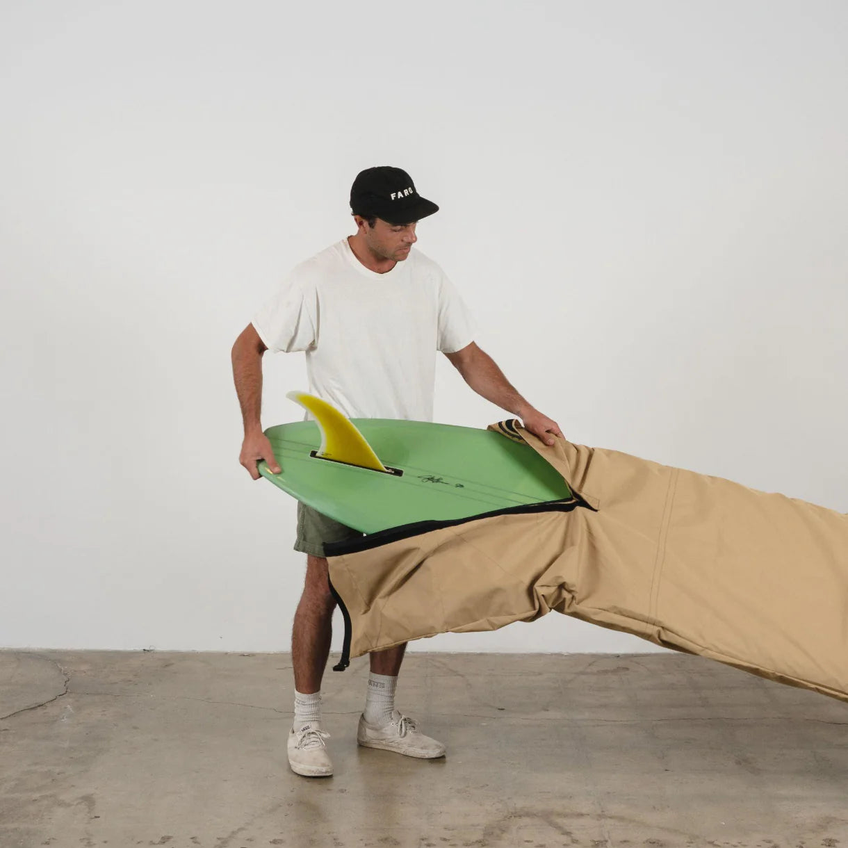 Harbor Tan Canvas Surfboard Bag by Faro Board Bags