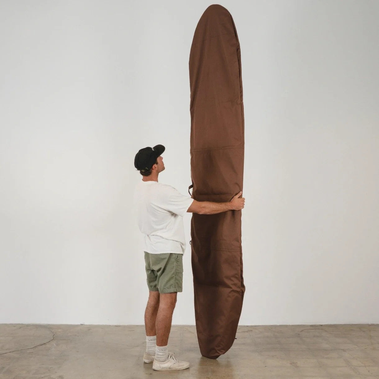 Seal Brown Canvas Surfboard Bag by Faro Board Bags