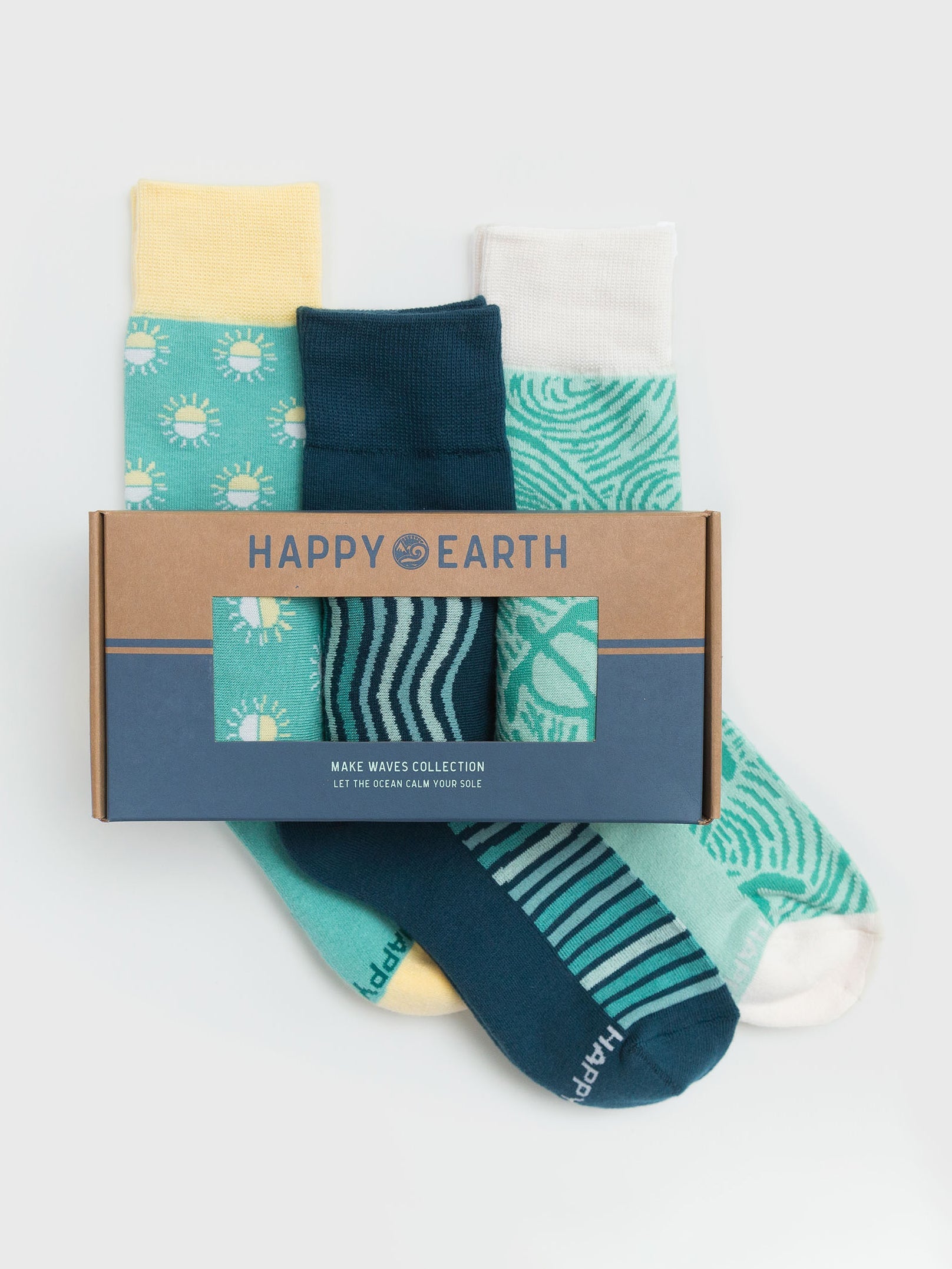 Make Waves Socks - Set of 3 by Happy Earth