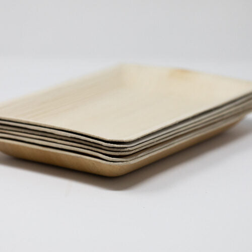 9" x 6" Rectangle Palm Leaf Plate, 200 Count by TheLotusGroup - Good For The Earth, Good For Us