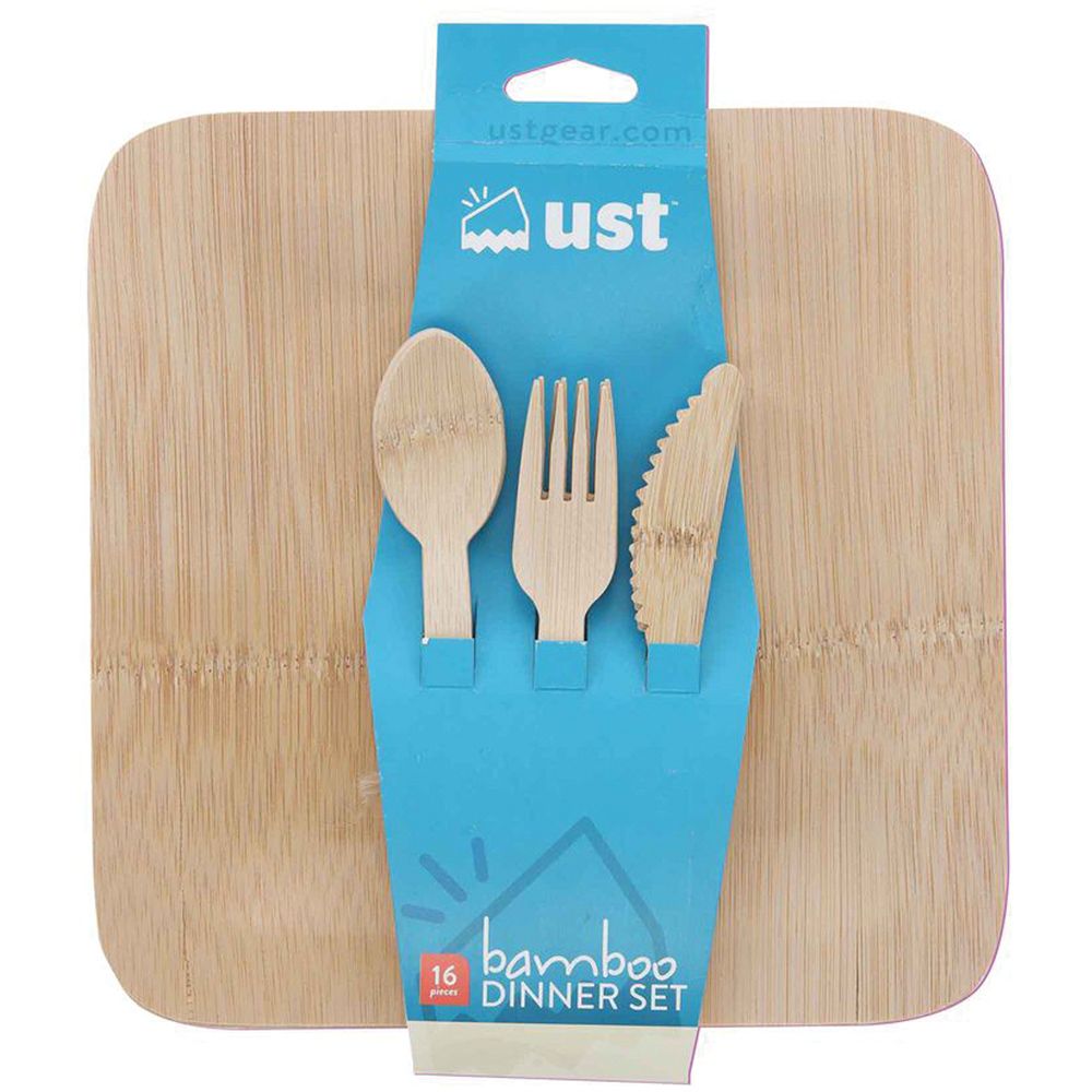 ust Bambo Dinner Set with Utensils (For 4 People)