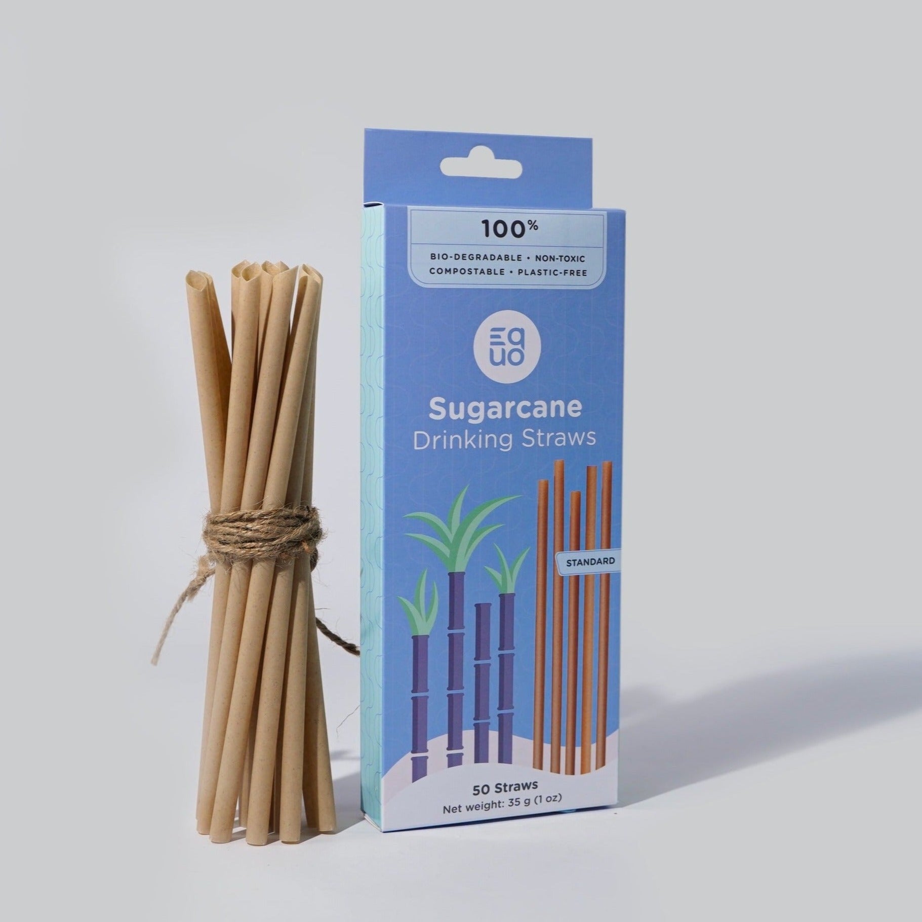 EQUO Sugarcane Drinking Straws - (3 Sizes Available)