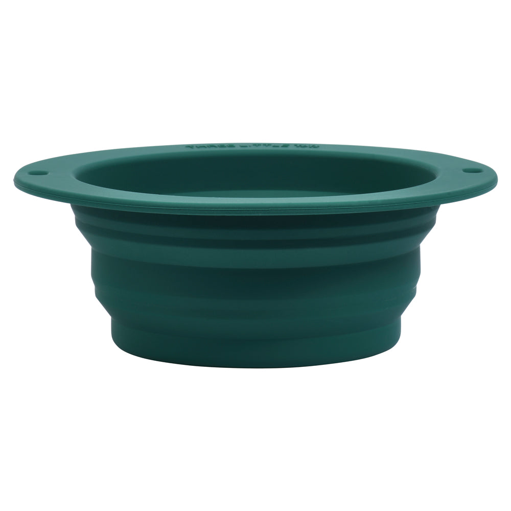Forest Green Collapsible Bowl for Travel or Home by Three Little Tots