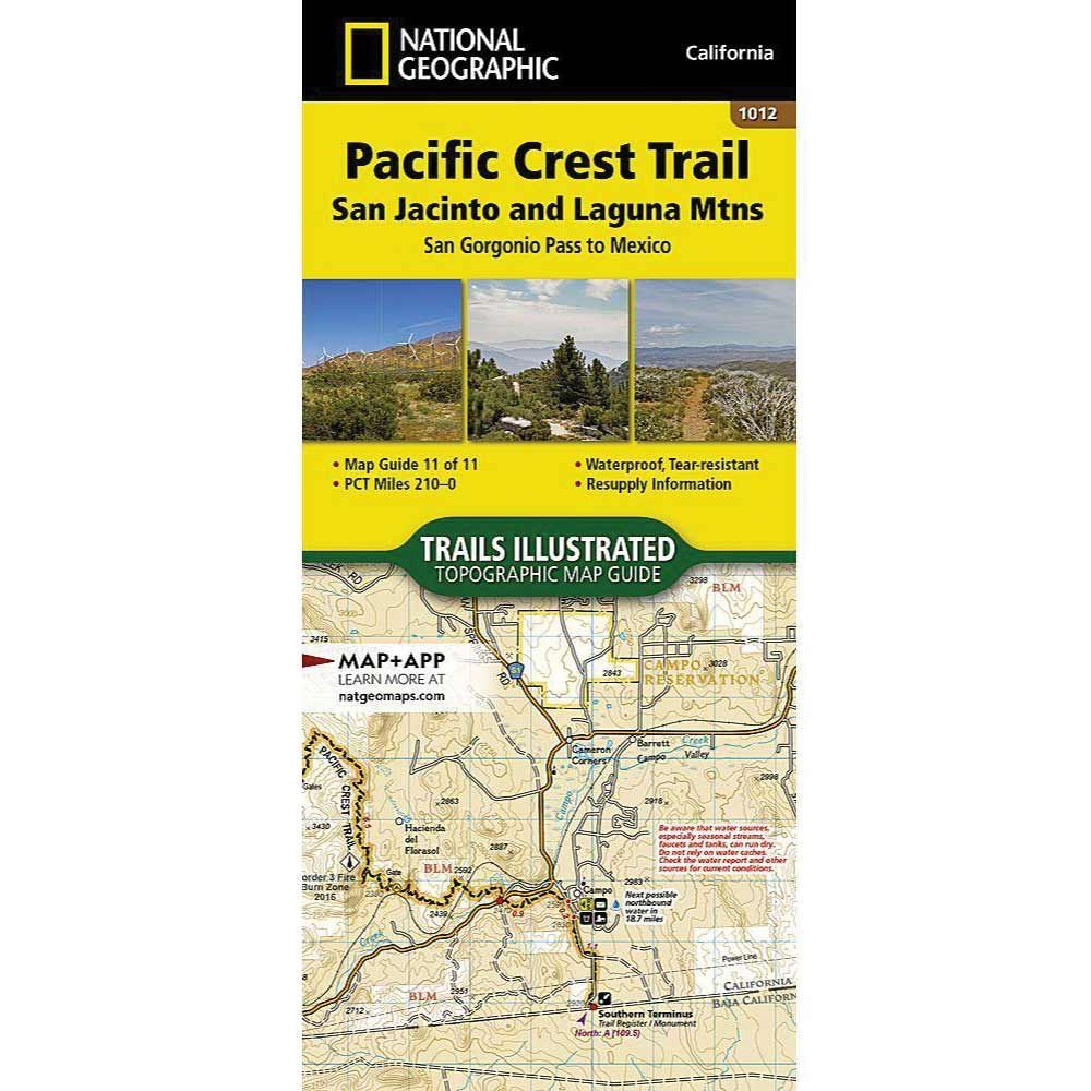 National Geographic Pacific Coast Trail: San Jacinto and Laguna Mountains Map