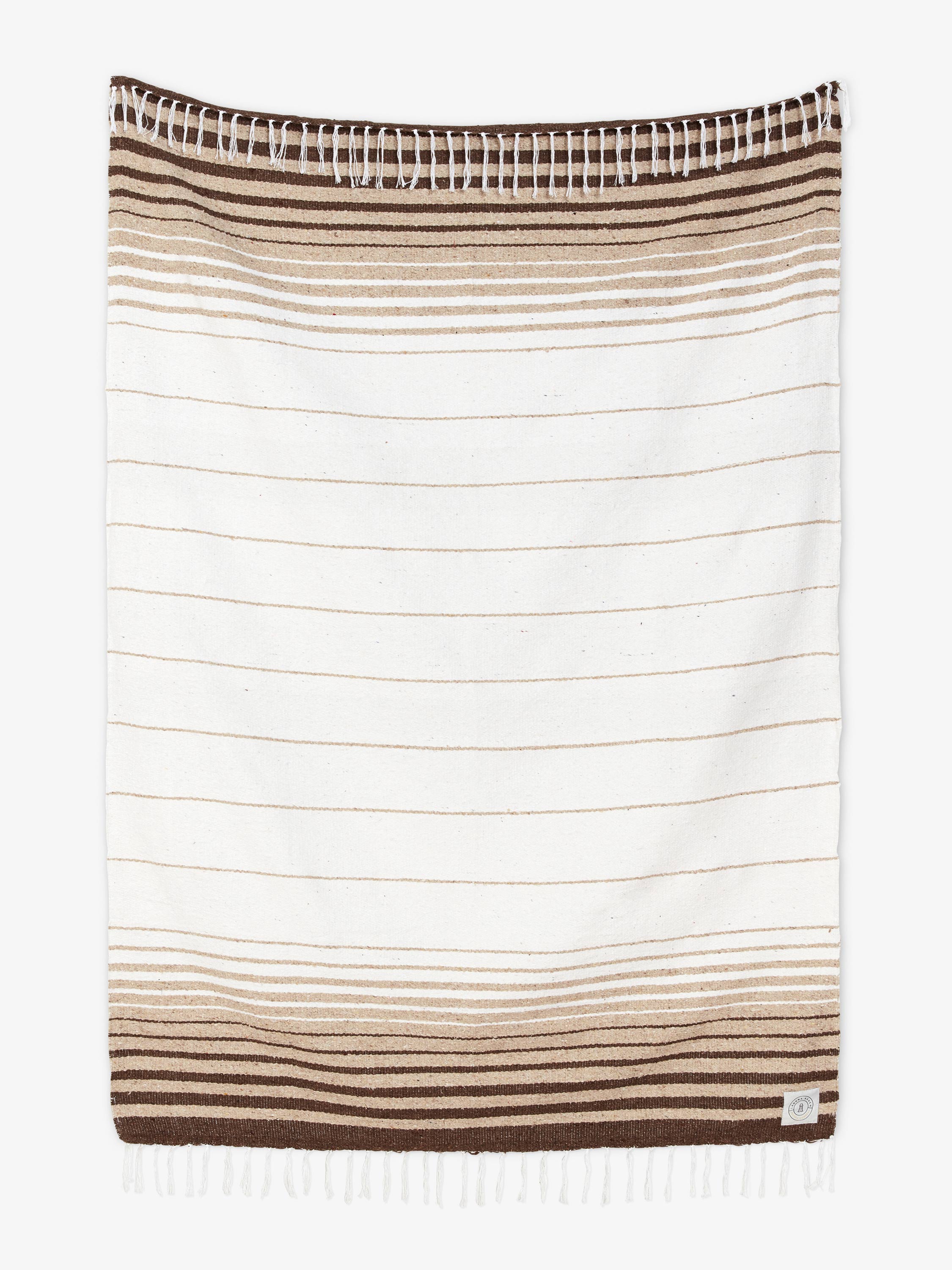 Mocha Tulum Mexican Blanket by Laguna Beach Textile Company