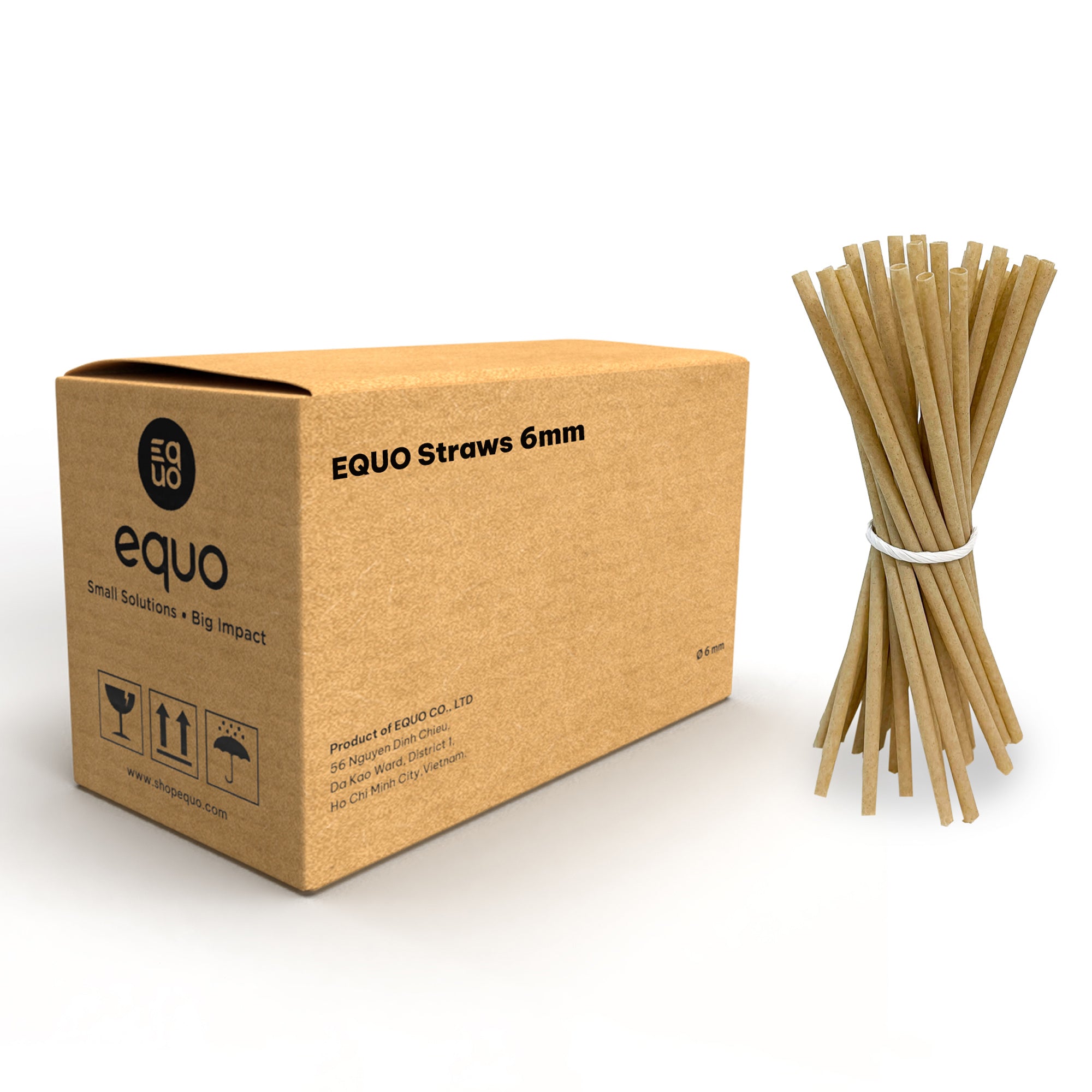 Sugarcane Drinking Straws (Wholesale/Bulk), Standard Size - 1000 count by EQUO