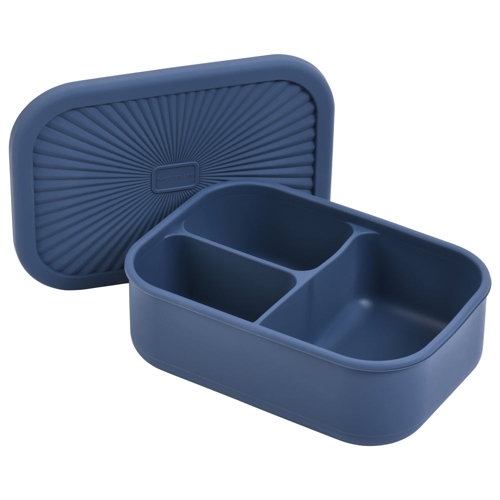 Dusty Blue Bento Lunch & Snack Box by Three Little Tots