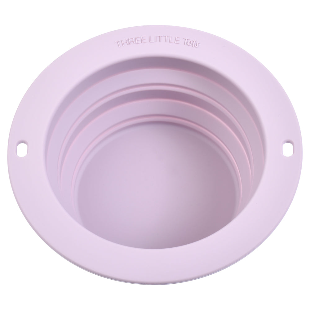 Lilac Collapsible Bowl for Travel or Home by Three Little Tots