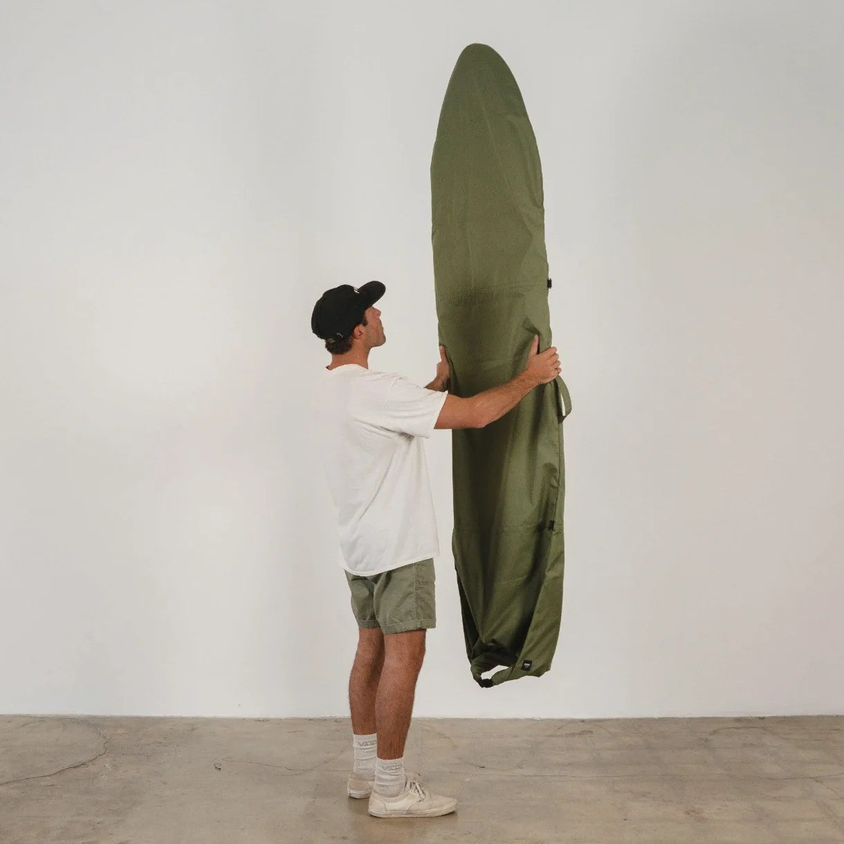 Olive Drab Canvas Surfboard Bag by Faro Board Bags